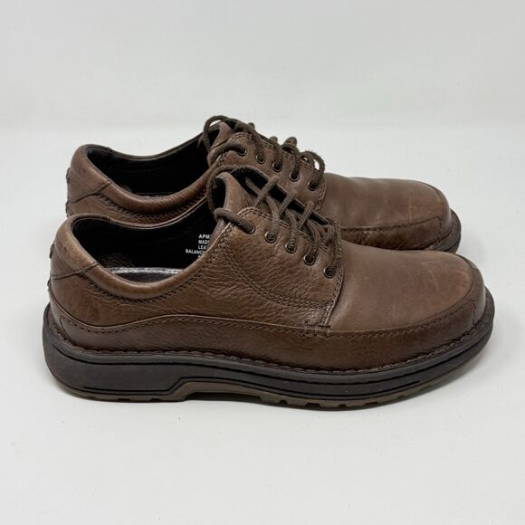 Rockport Blackville Derby Shoes Mens 10 W Wide Brown Tumbled Leather Casual main image 14